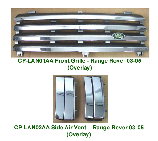03 Range  Front Grille & Side Air Vents-w-description