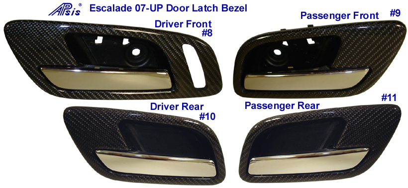 07 Escalade Black CF-Door Latch Bezel - 820