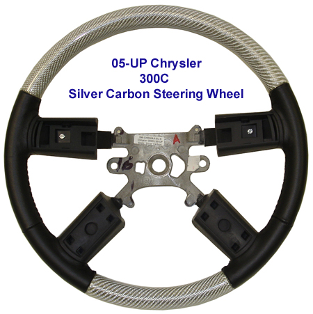 300C Silver CF Steering Wheel-450