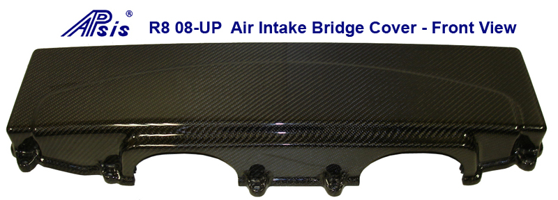 Audi R8-Black CF-Aair Intake Bridge Cover-front view-800