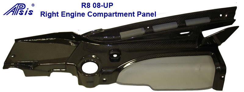 Audi R8-Black CF-Right Engine Compartment Panel-800