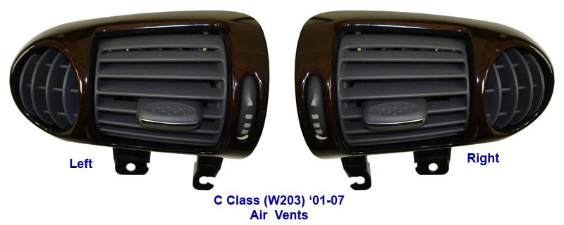 C Class (W203) Lamination Burlwood-Air Vents-1-done