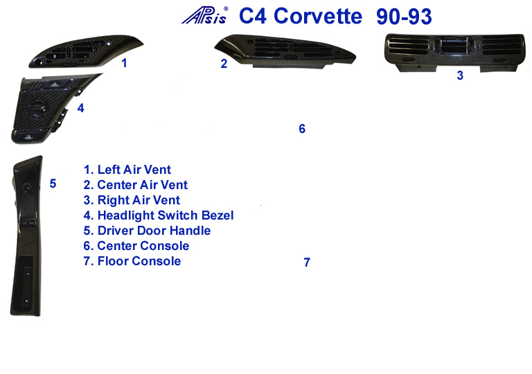 C4 Corvette 90-93 -Black CF-Diagram - 768