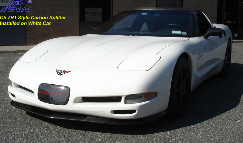 C5 CF Splitter-installed on white car-3