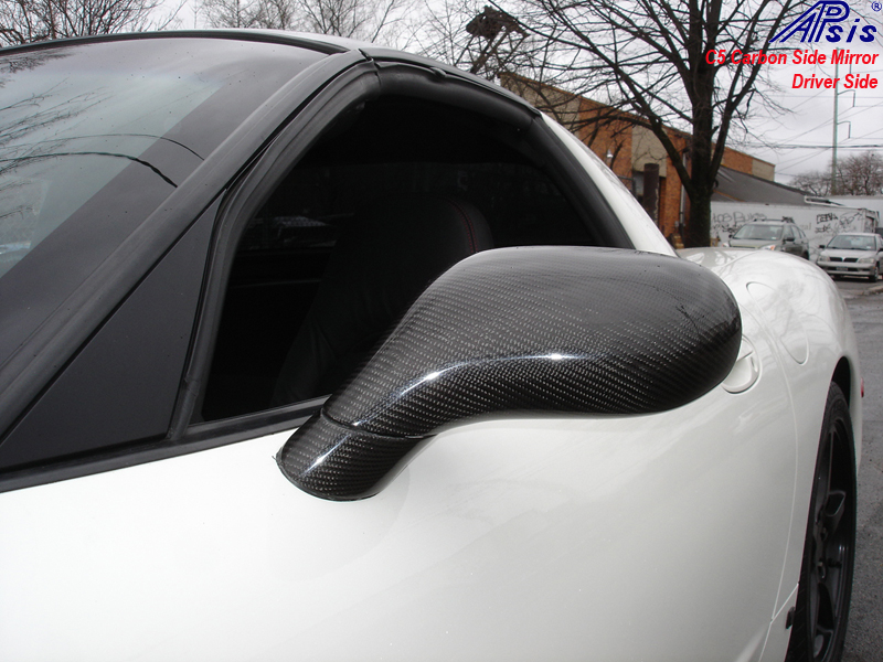 C5 Carbon Side Mirror-installed-driver-outdoor-1