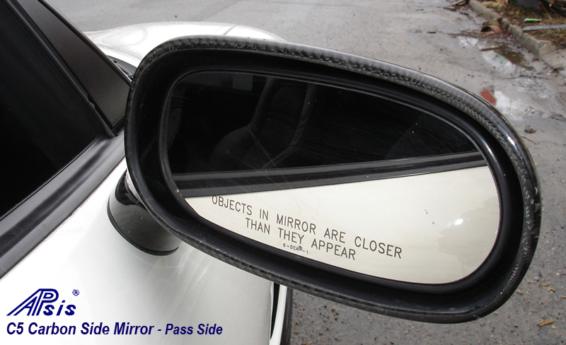 C5 Carbon Side Mirror-installed-from mirror side-pass-outdoor-2