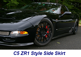 C5 Carbon Side Skirt-installed 275