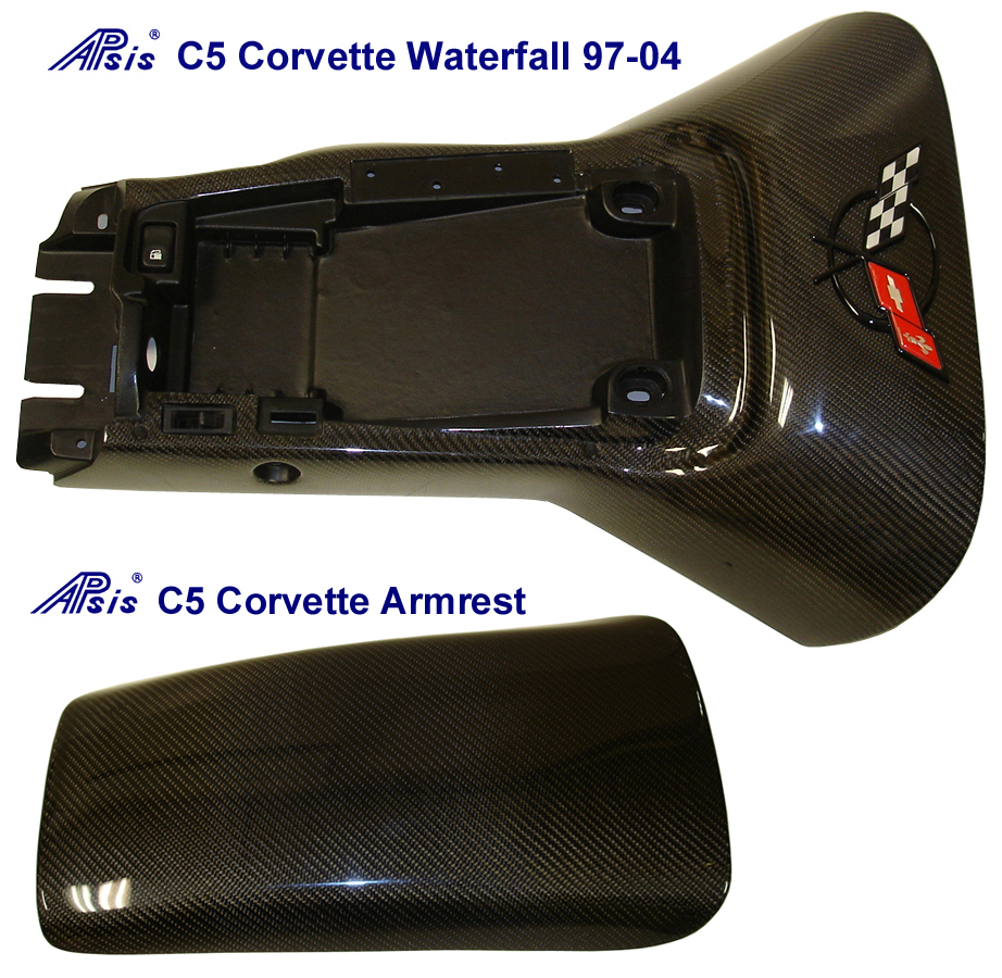 C5 Corvette Black CF - Waterfall & Armrest-740