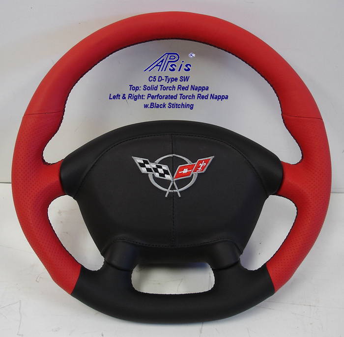 C5 D-Type SW-torch red + ebony w-airbag cover w-split logo-1