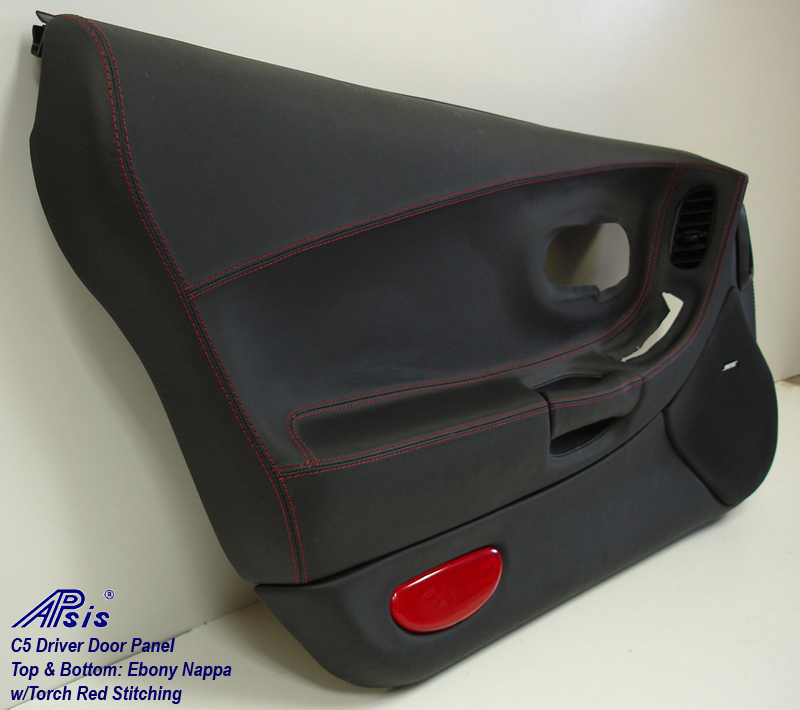 C5 Door Panel-EB+EB w-red stitching-DF-full-rear view-1