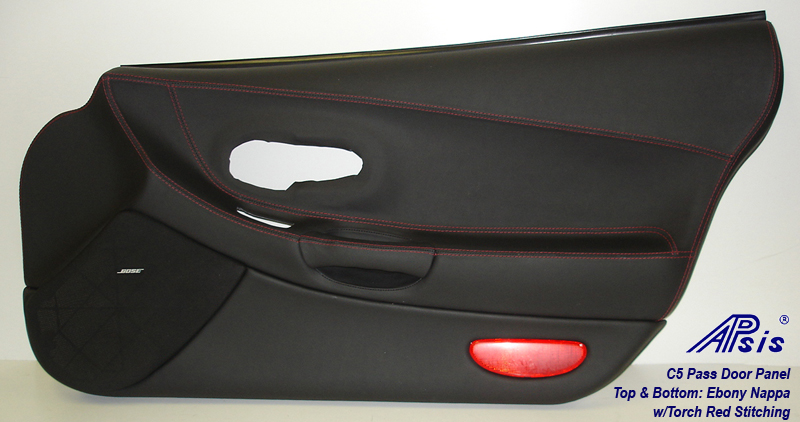 C5 Door Panel-EB+EB w-red stitching-PF-full-front view-best