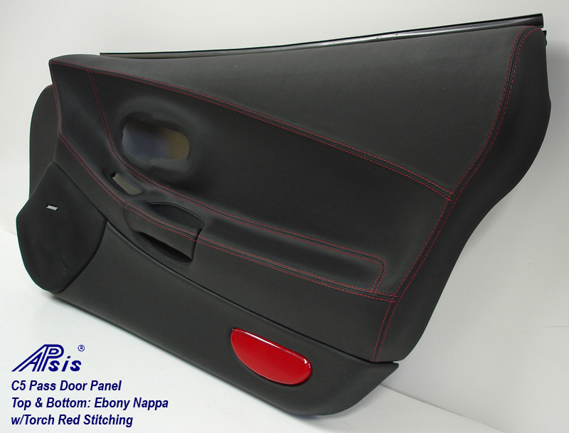 C5 Door Panel-EB+EB w-red stitching-PF-full-rear view-1