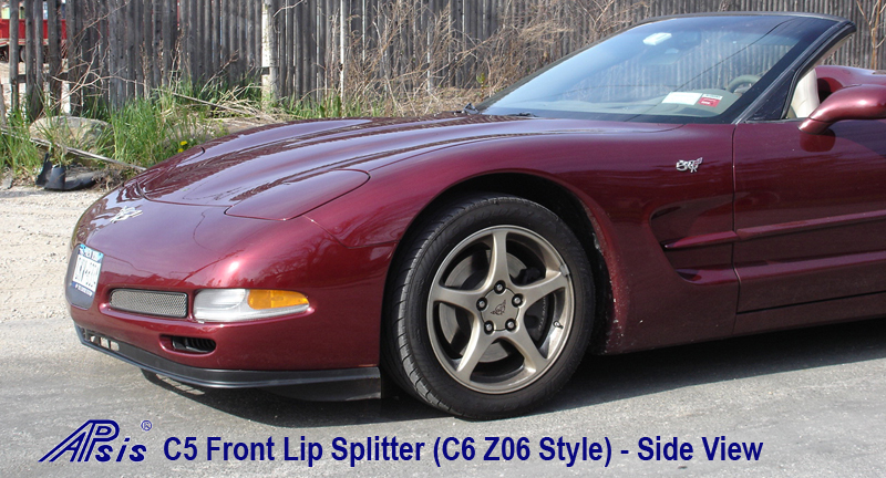 C5 Front Lip Splitter - C6 Z06 Style 97-04 - Side View