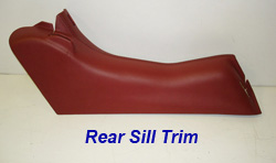 C5 Rear Sill Trim-cobalt red w-red stitching-individual-1 250
