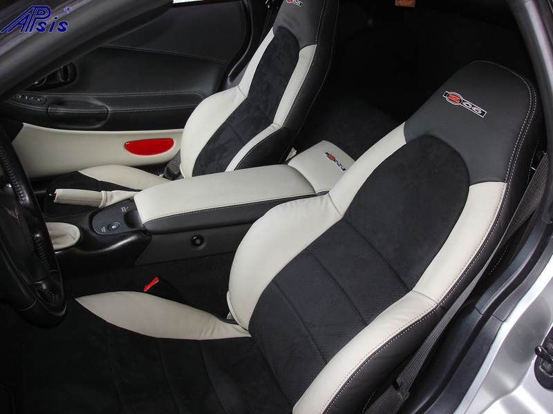 C5 Seat Cover-titanium bolster-alcantara center-full view-1