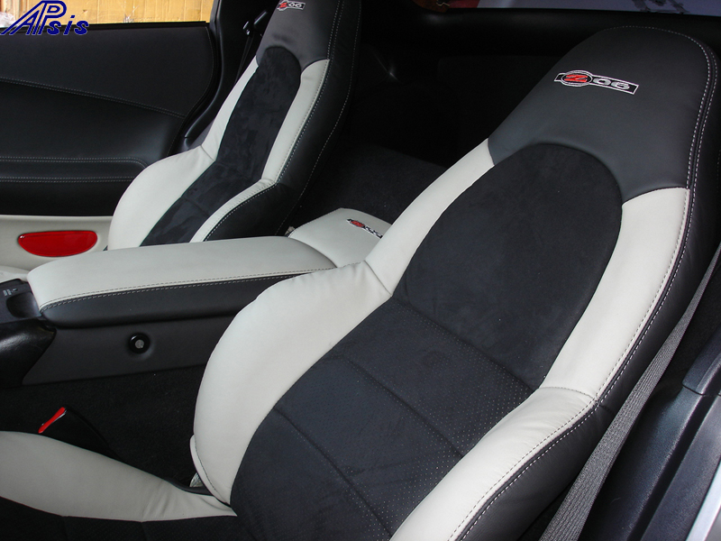 C5 Seat Cover-titanium bolster-alcantara center-full view-2