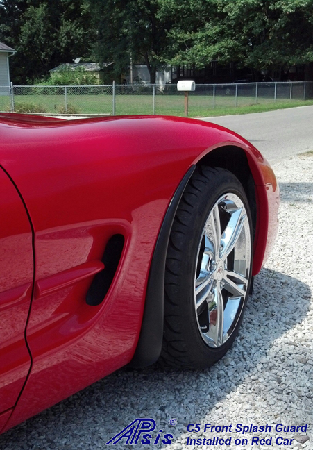 C5 Splash Guard-installed on red c5-3