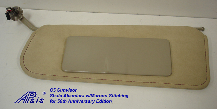 C5 Sunvisor-shale alcantara w-maroon stitching-individual-1