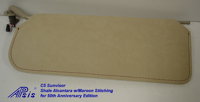 C5 Sunvisor-shale alcantara w-maroon stitching-individual-2