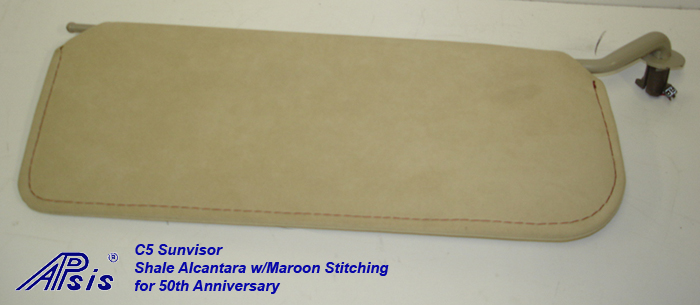C5 Sunvisor-shale alcantara w-maroon stitching-individual-5