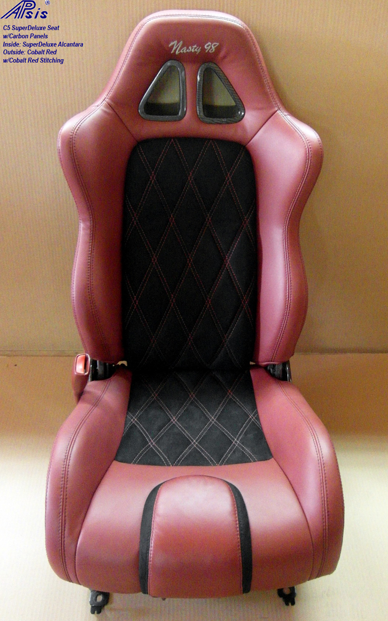 C5 SuperDeluxe Seat w-CF-cobalt red+alcantara w-cobalt stitching-from jean-1