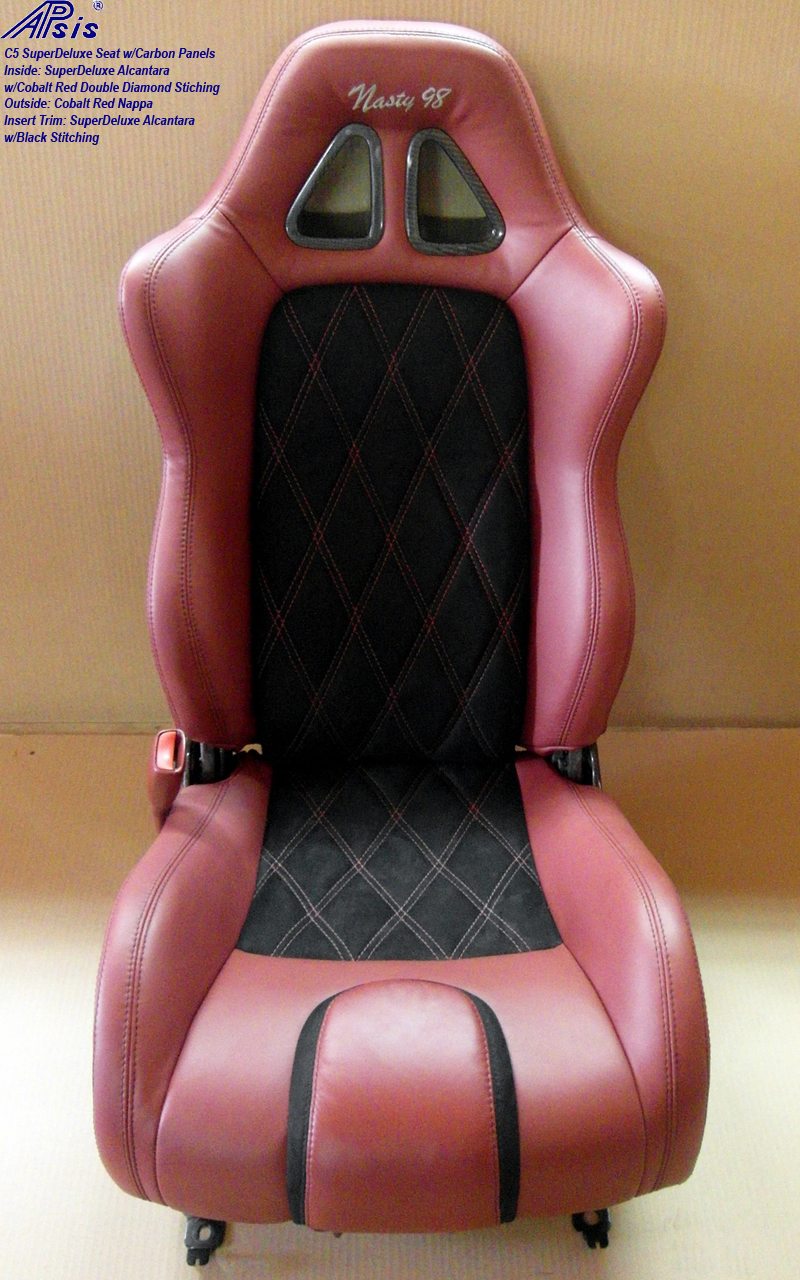 C5 SuperDeluxe Seat w-CF-cobalt red+alcantara w-cobalt stitching-from jean-1a