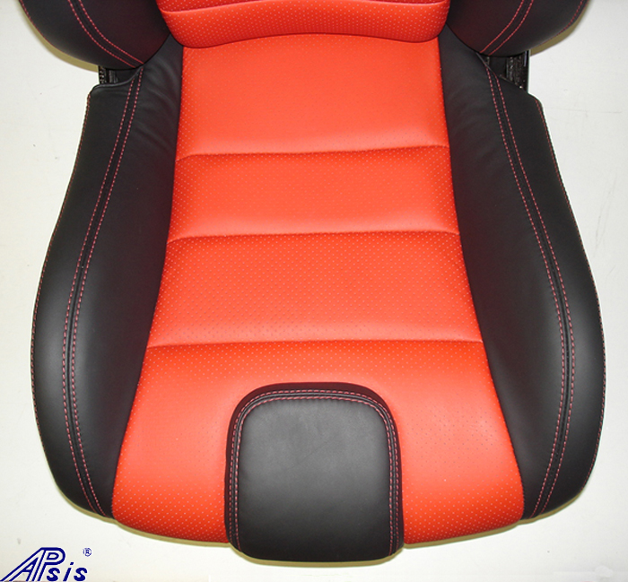 C5 SuperDeluxe Seat w-CF-ebony+perf torch red-botton only-2-better