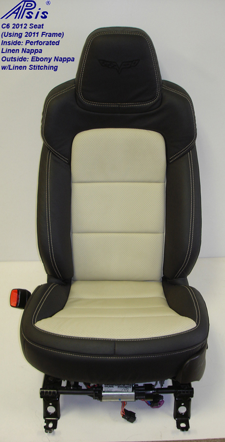 C6 2012 Seat Cover-ebony+linen-driver-front view-1a-better