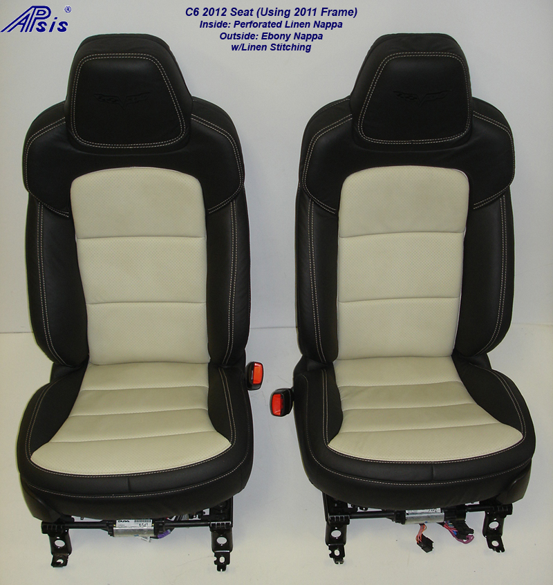 C6 2012 Seat-ebony+linen-pair-front view-1