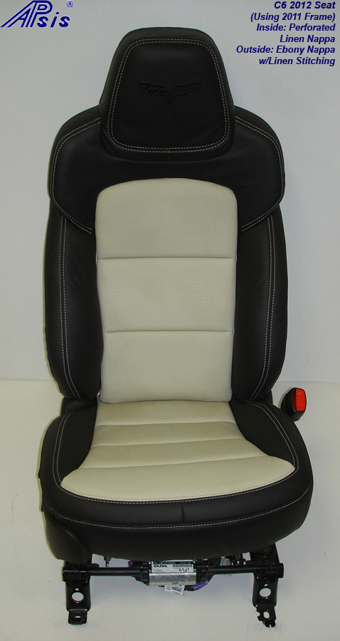 C6 2012 Seat-ebony+linen-pass-front view-1