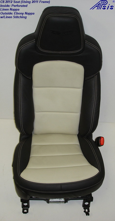 C6 2012 Seat-ebony+linen-pass-front view-2