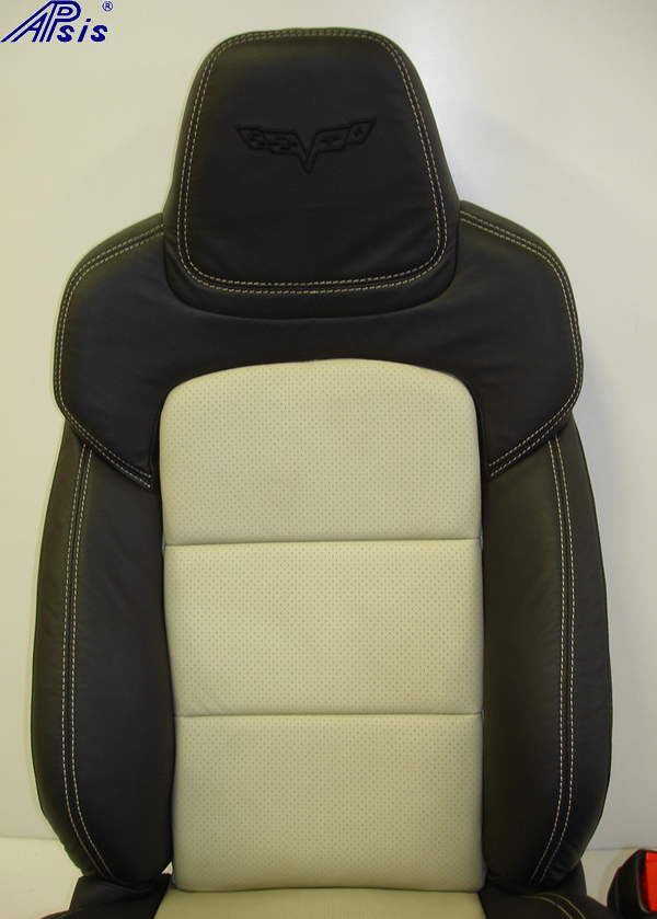 C6 2012 Seat-ebony+linen-upper only-front view-1