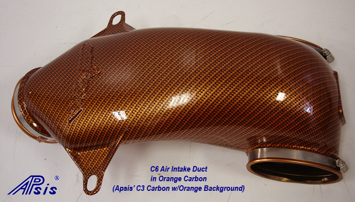 C6 Air Intake Duct-C1 carbon w-orange background-1