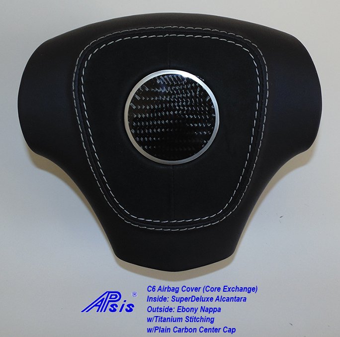 C6 Airbag Cover-core exchange-EB+SA w-titanium stitching-1