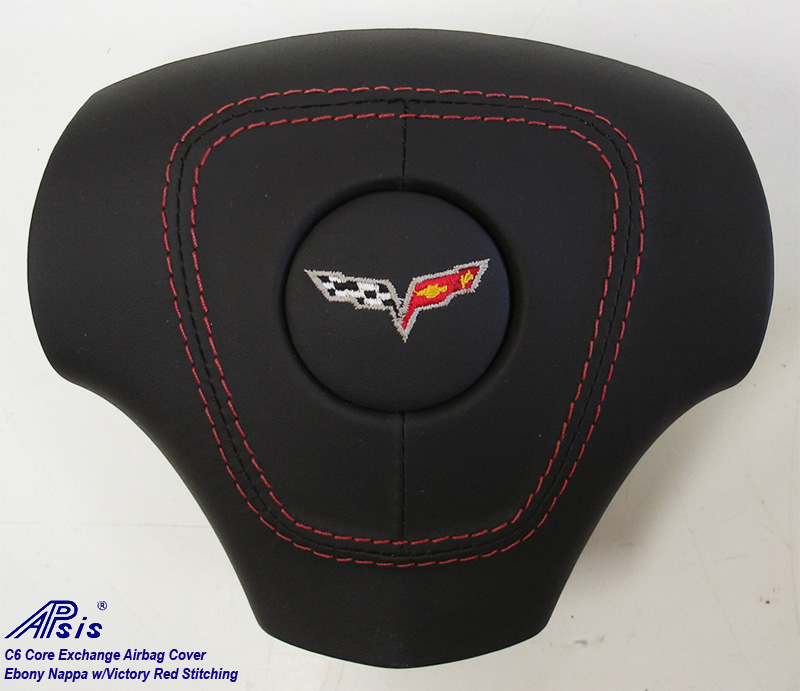 C6 Airbag Cover-core exchange-EB w-red stitching-1