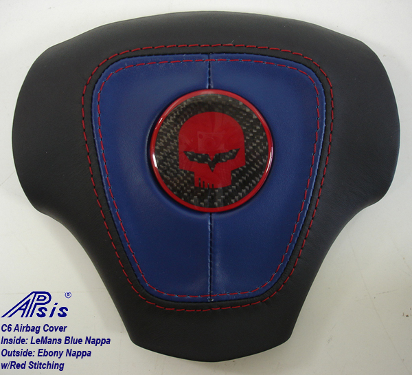 C6 Airbag Cover-eb+lmb w-red stitching-1