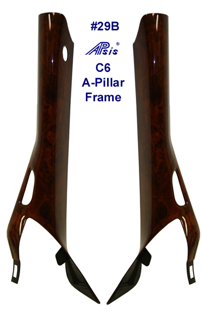 C6 Burlwood-Interior A-Pillar Frame-no Air Vent-400