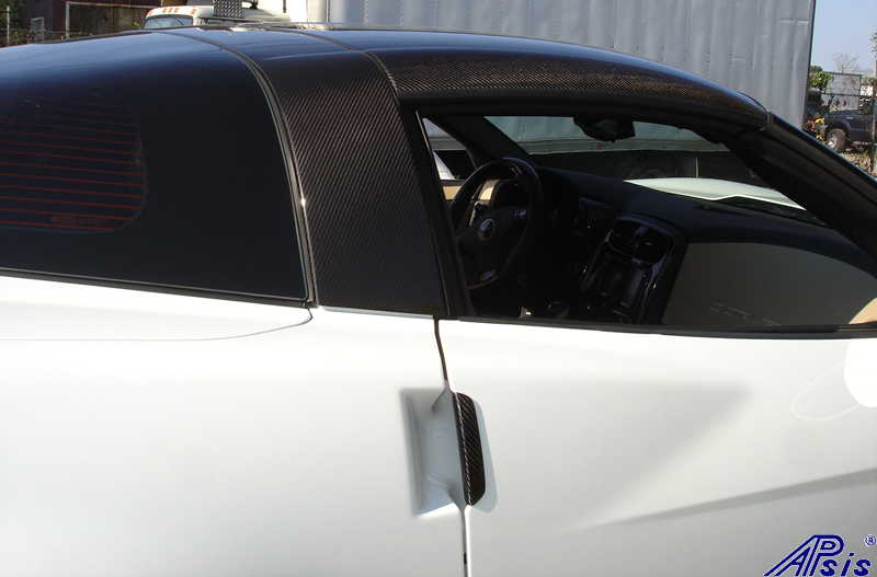 C6 CF Ext Door Handle+Halo+Roof on white car-1