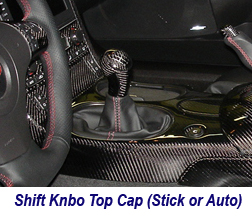 C6 CF Shift Knob Top Cap-stick 250