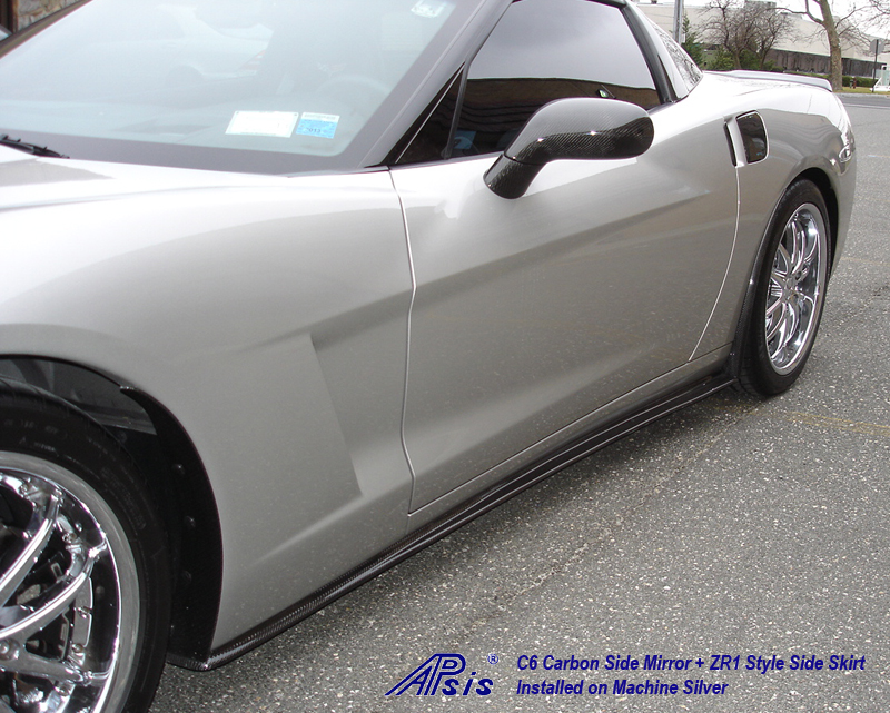 C6 CF Side Skirt+Side Mirror-installed on ms-2