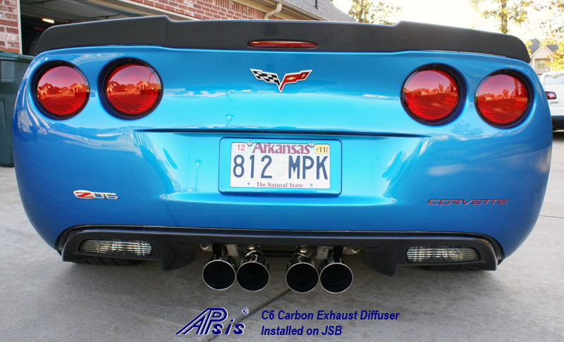 C6 Carbon Exhaust Diffuser-installed on jsb from ron-1