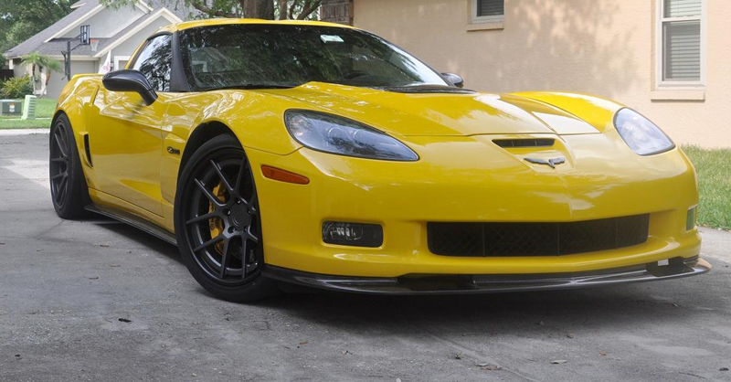 C6 Carbon Headlight-installed on vy-2