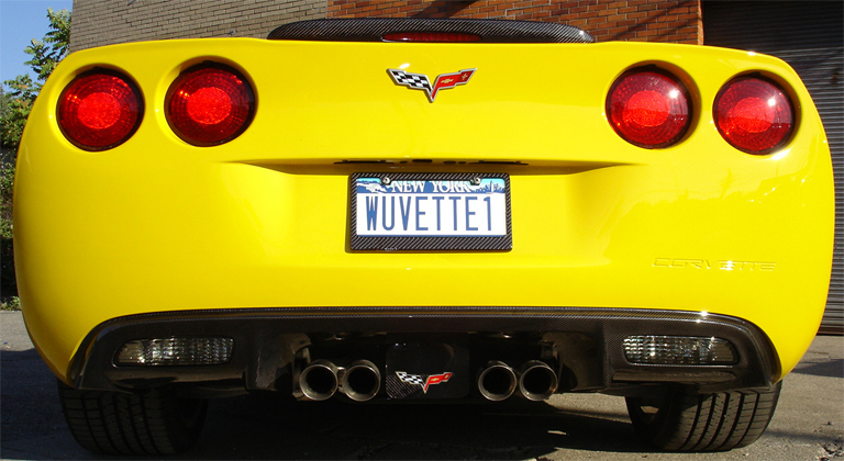 C6 Corvette Black CF-Exhaust Diffuser-back view-768