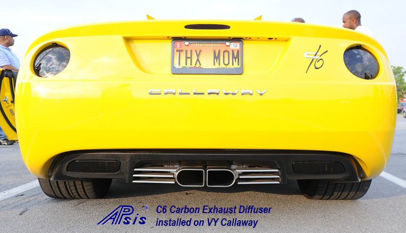C6 Corvette Black CF-Exhaust Diffuser-installed on vy callaway-1