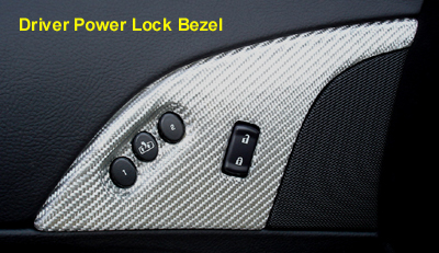 C6 Corvette Silver CF-Driver Power Lock Bezel DF w-memory seat-400