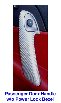 C6 Corvette-SilverCF-Pass Door Handle-install 123p 72P Red