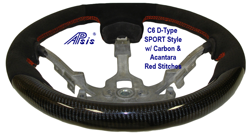 C6 D-Type SW Carbon w- Acantara & Red Stitches 800