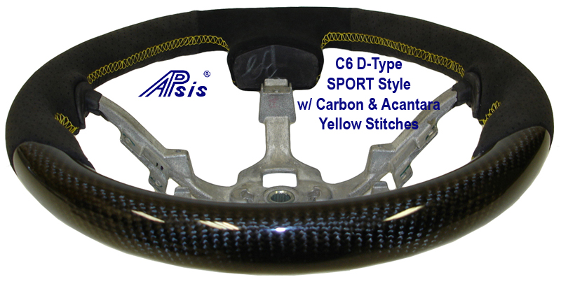 C6 D-Type SW Carbon w- Acantara & Yellow Stitches 800