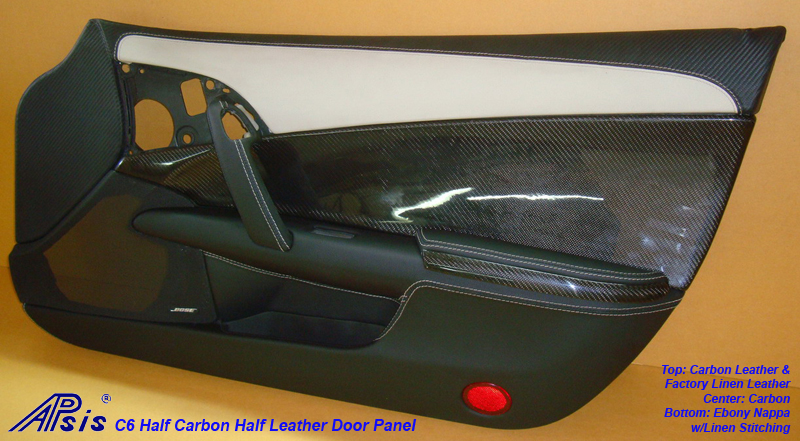 C6 Door Panel-carbon+nappa w-linen+carbon leather on top-pf-1