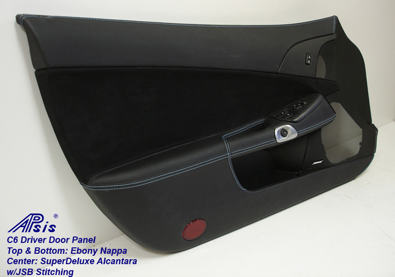 C6 Door Panel-ebony + alcantara w-jsb stitching-full-driver-2